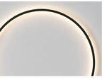 Round LED Wall Light, NovaHalo LumaNova, Black Minimalist Design