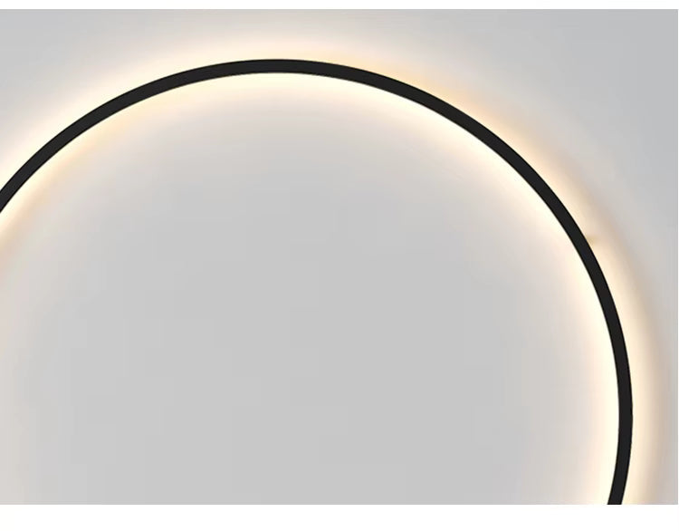 Round LED Wall Light, NovaHalo LumaNova, Black Minimalist Design
