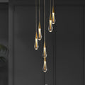 Luneo DrizzleDrop Glass Droplet Pendant Light, Gold Bronze Or Chrome