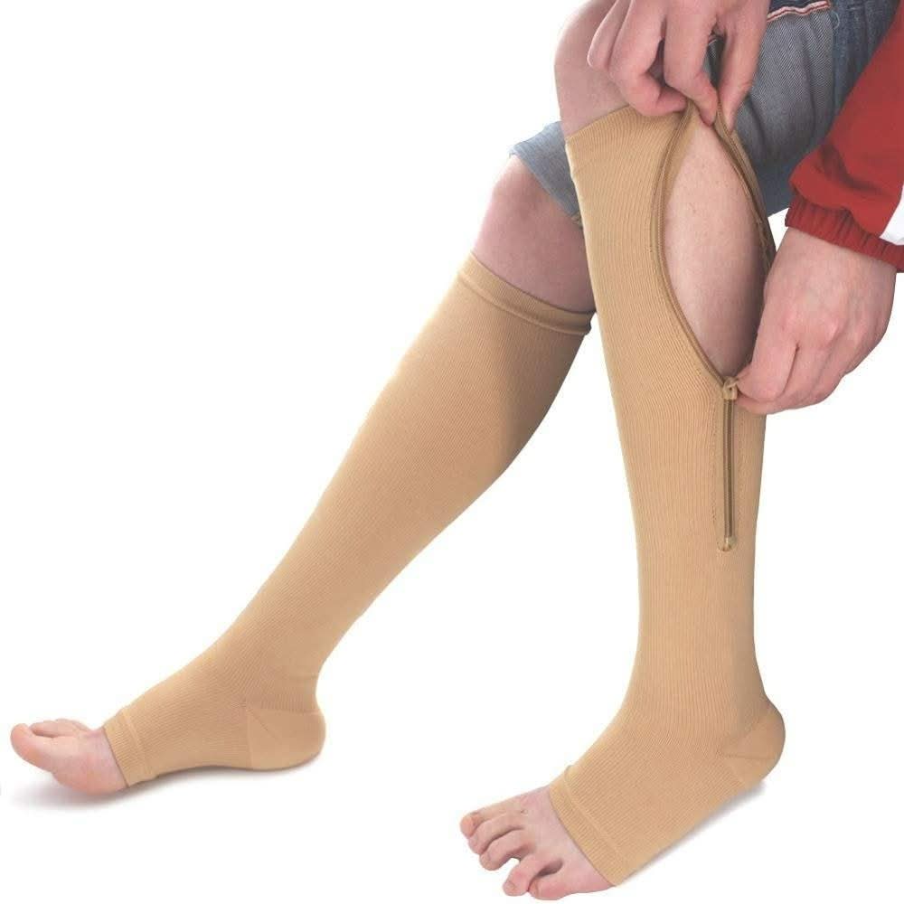Calze compressive con zip per compressione confortevole e facile utilizzo - Fioriscas