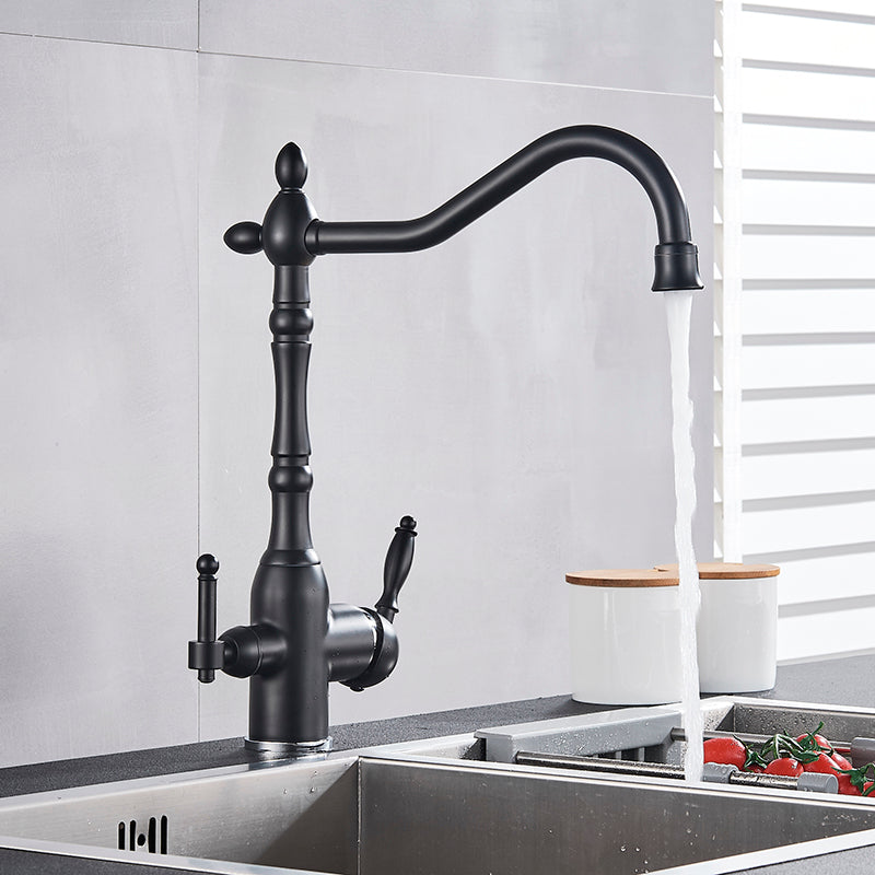 Grifo de cocina giratorio de 360 grados con filtración de agua integrada