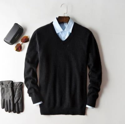 Elarin Men's Cashmere Sweater in Round Neck or V-Neck, 7 Colors
