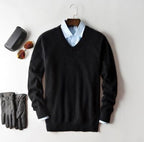Elarin Men's Cashmere Sweater in Round Neck or V-Neck, 7 Colors