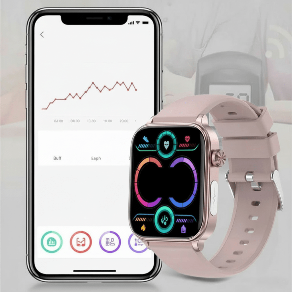 Wellness Smartwatch With Health Monitoring And Quick Help Alerts | Fioriscas