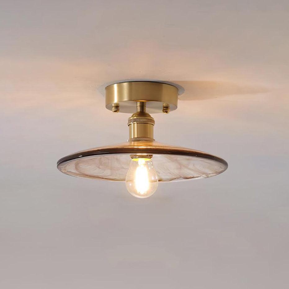 Loftlampe ravfarvet swirl glas | Fioriscas
