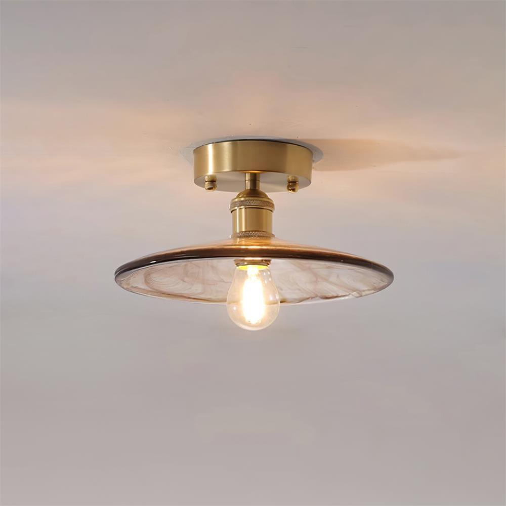 Loftlampe ravfarvet swirl glas | Fioriscas