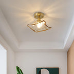 Loftlampe ravfarvet swirl glas | Fioriscas