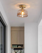 Loftlampe ravfarvet swirl glas | Fioriscas