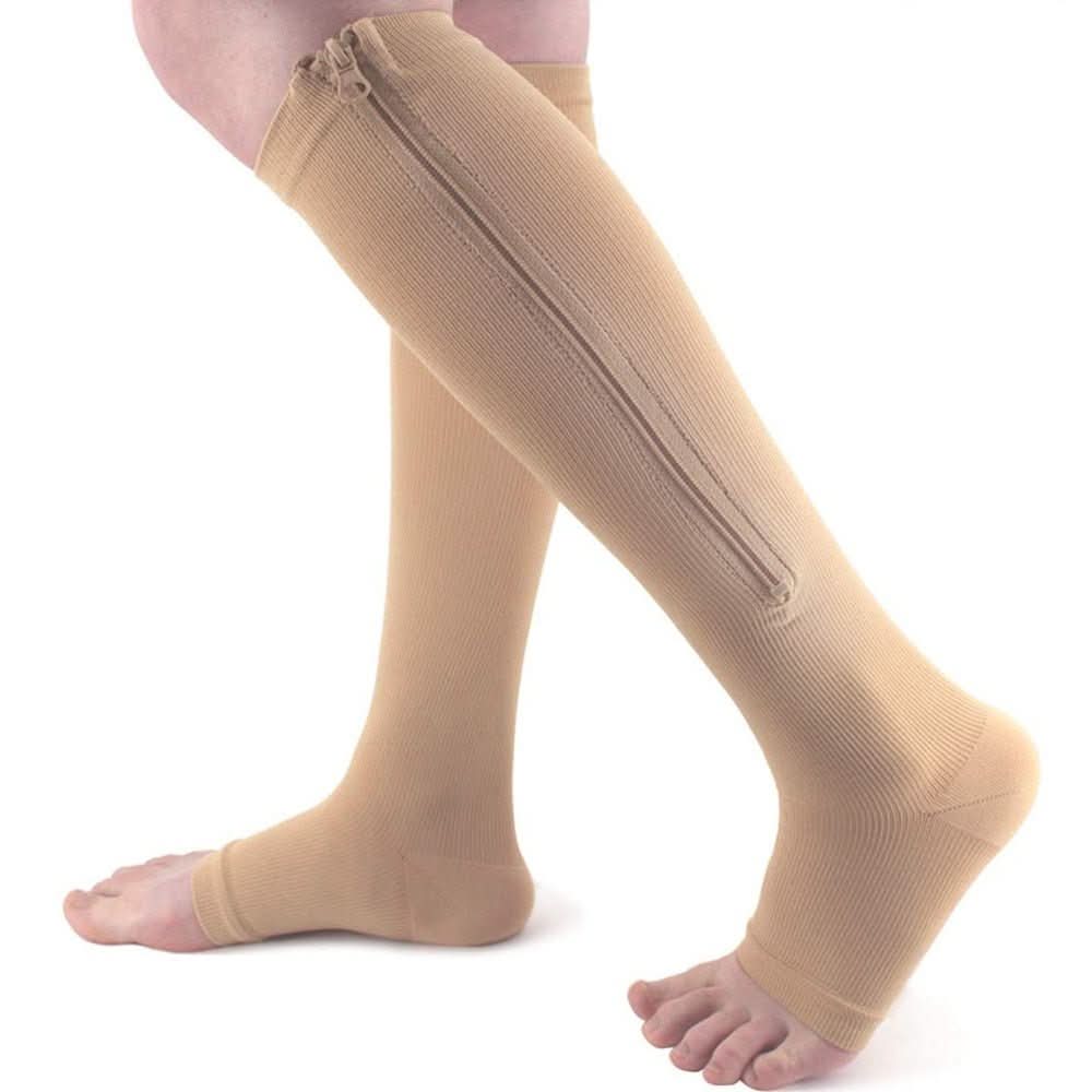Calze compressive con zip per compressione confortevole e facile utilizzo - Fioriscas