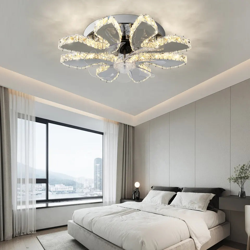 Stropní ventilátor, skládací lopatky a stmívatelné LED světlo, Lunera Smart s 6 rychlostmi