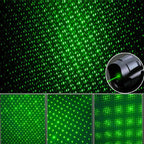 Laserpointer med høj effekt, USB-genopladelig, grøn stråle på 2.000 meter
