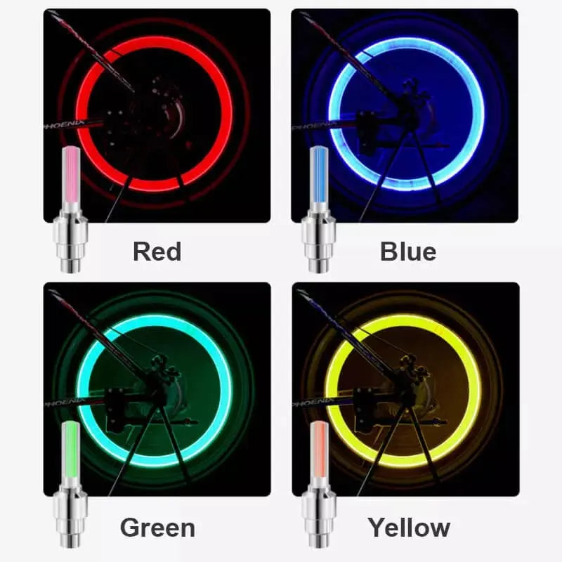 High-quality bicycle valve lighting with LED – Perfect for night rides