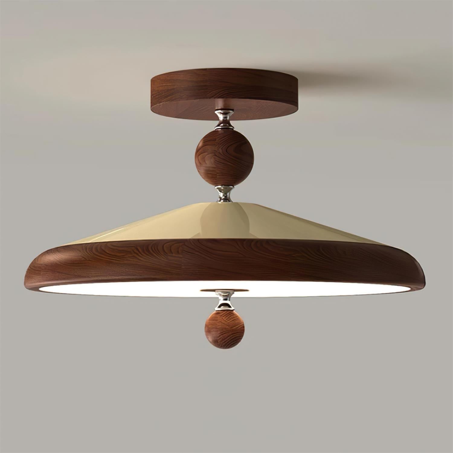 Belano Houten Frame Ronde Plafondlamp | Fioriscas