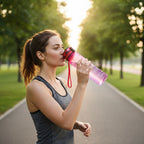 Sticlă sport HydrsalHero cu marcaje orare și pai, capacitate de 1 litru pentru hidratare | Fioriscas