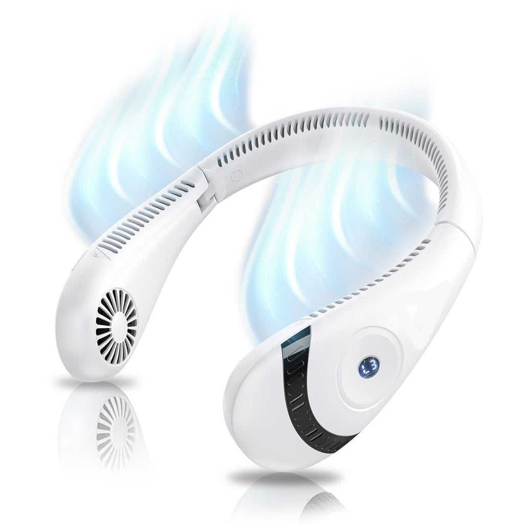 Ventilator de gât reîncărcabil fără palete, alimentat prin USB, răcorire fără mâini pentru călătorii | Fioriscas