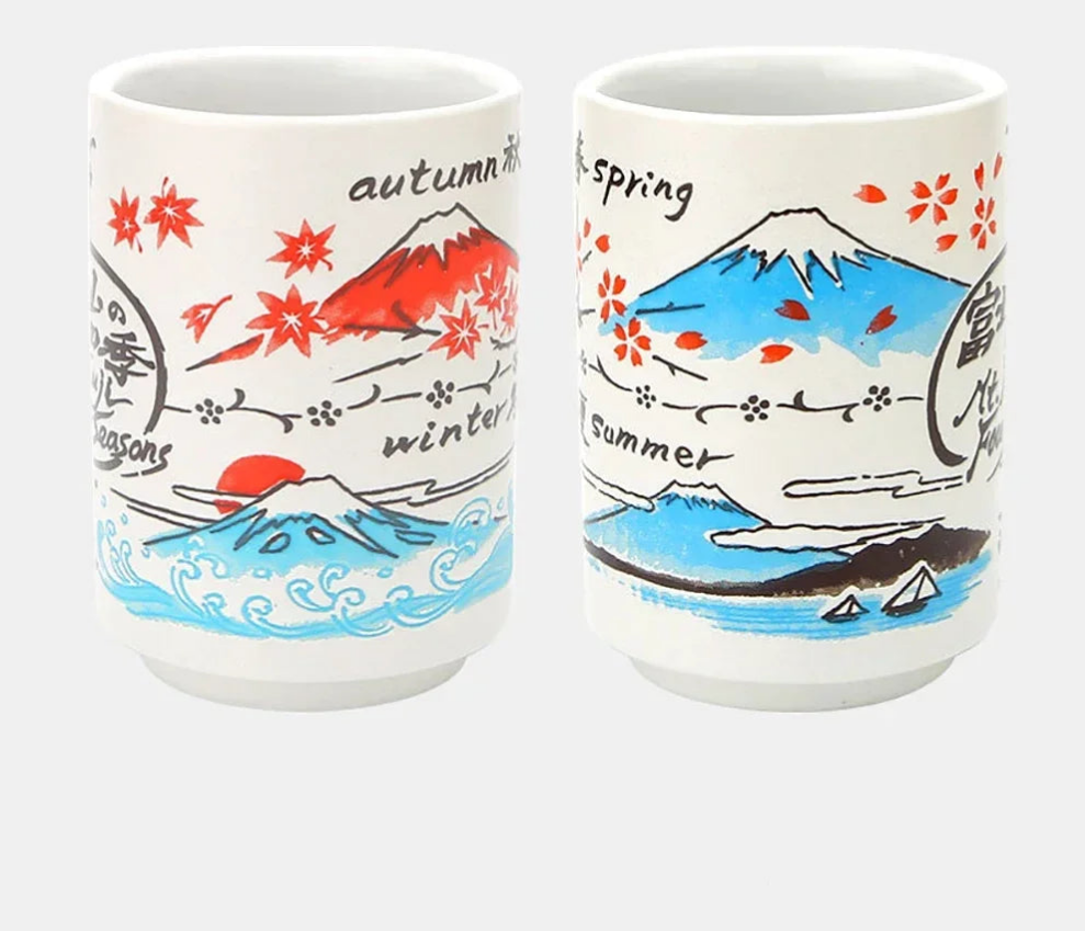 Kiyomi Hand-Painted Japanese Teacups, Collector's Edition
