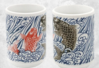 Kiyomi Hand-Painted Japanese Teacups, Collector's Edition