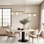 Harwell Frosted-Globe Pendant Light, Brass & Black, 3 Or 4 Heads