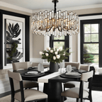 K9 Crystal Chandelier, Kylar Arden Collection With Dimmable LED