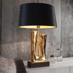 Trunk-Shaped Table Lamp, Gold Art Deco Nordic Accent Light