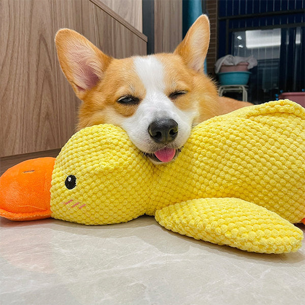 Juguete relajante de pato de peluche para perros, ideal para entretenimiento enriquecedor | Fioriscas