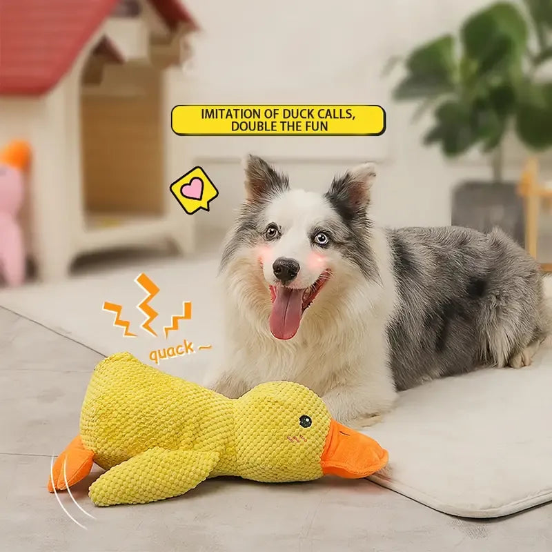 Juguete relajante de pato de peluche para perros, ideal para entretenimiento enriquecedor | Fioriscas