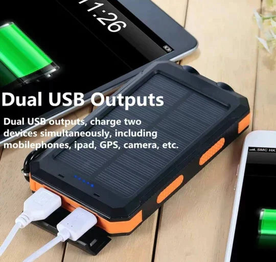 LyraCharge Waterproof Solar Power Bank, 30000mAh, IP67 Rated