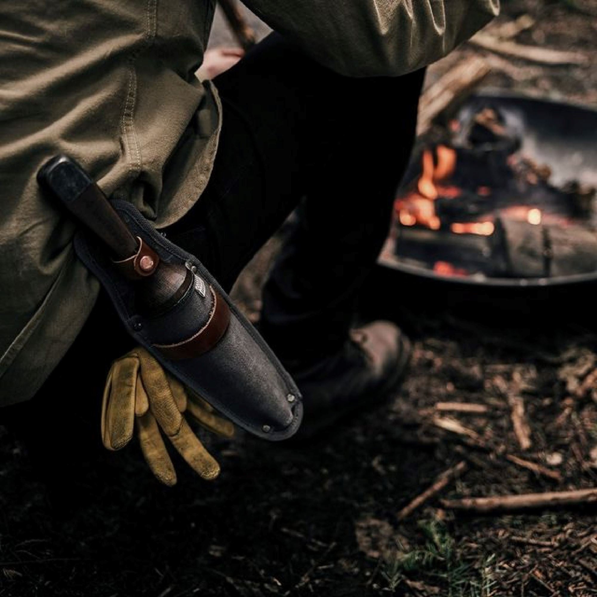 TrailForge roestvrijstalen outdoor-mes met antisliphandgreep