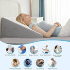 Klínový polštář pro zmírnění chrápání a zlepšení spánku s AeroSleep