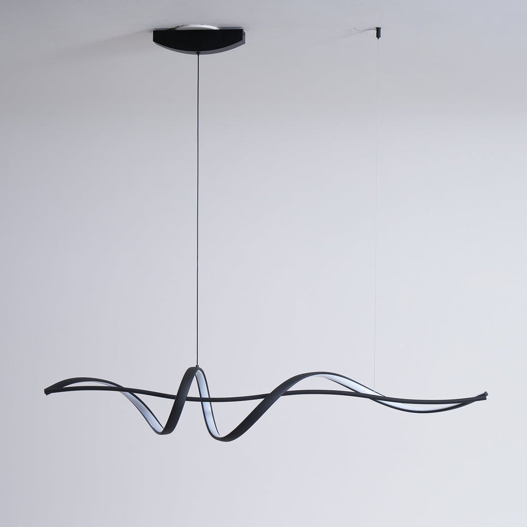 Suspension LED noire moderne Aveline | Fioriscas