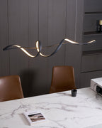 Suspension LED noire moderne Aveline | Fioriscas