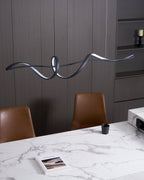 Suspension LED noire moderne Aveline | Fioriscas