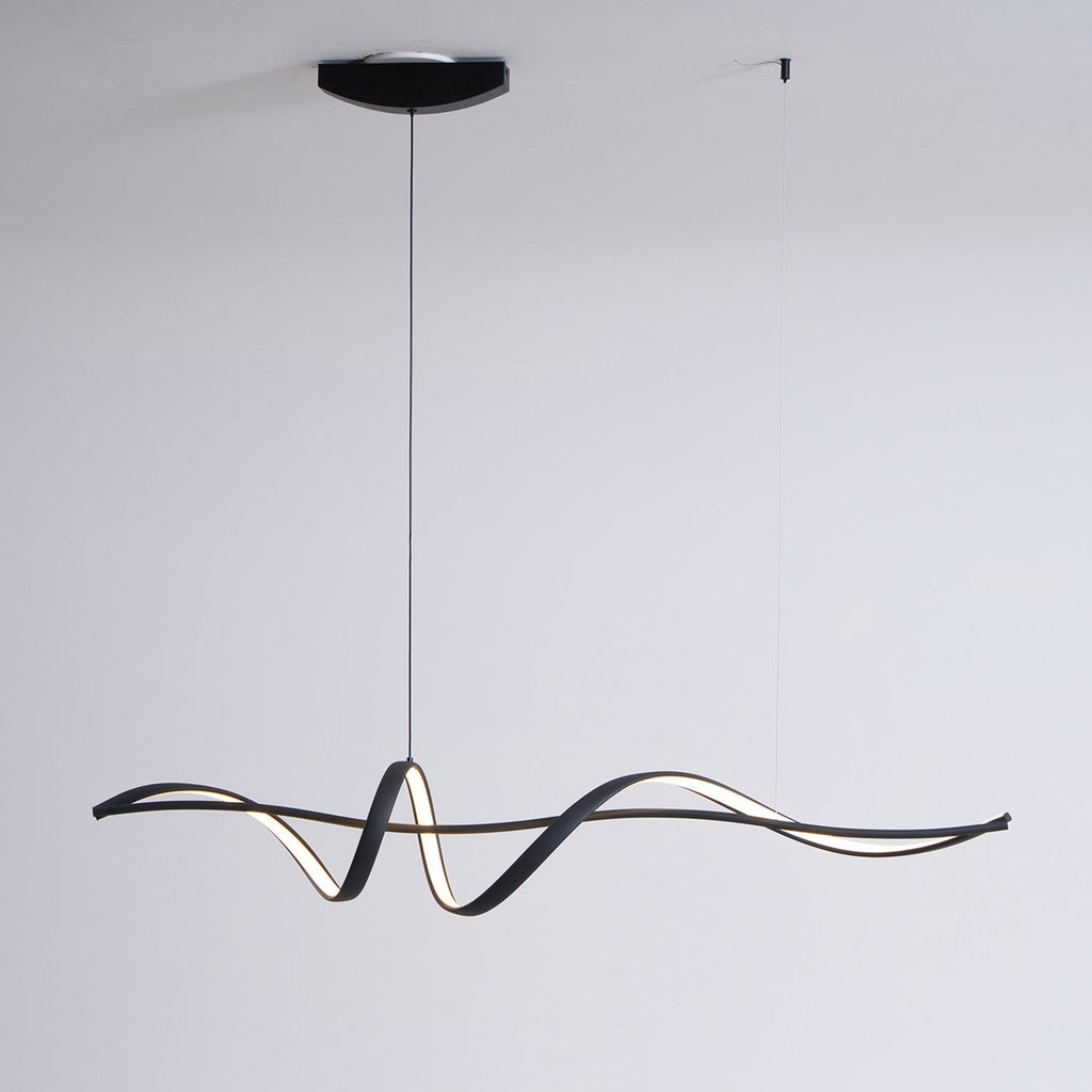 Suspension LED noire moderne Aveline | Fioriscas