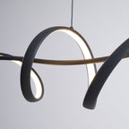 Suspension LED noire moderne Aveline | Fioriscas