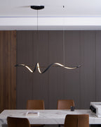 Suspension LED noire moderne Aveline | Fioriscas