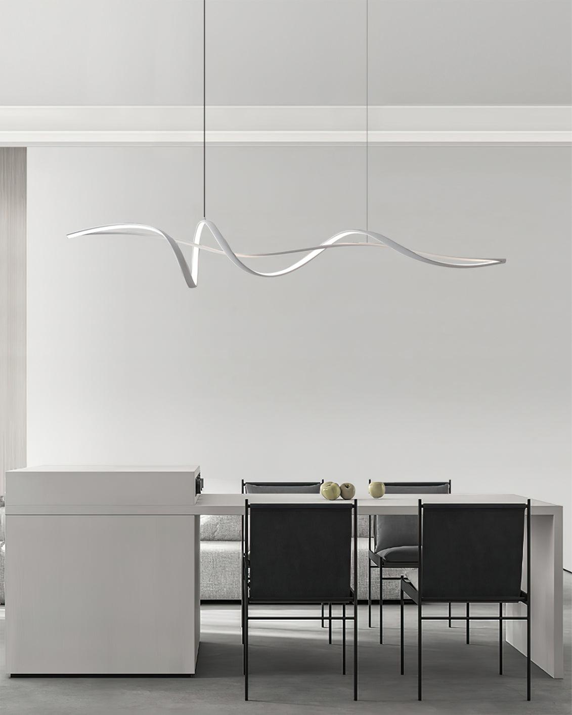 Suspension LED noire moderne Aveline | Fioriscas