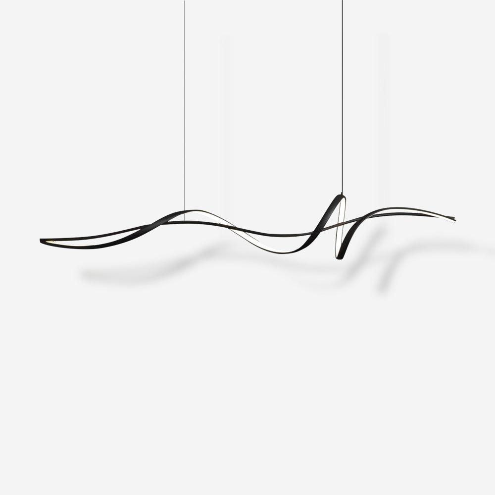 Suspension LED noire moderne Aveline | Fioriscas