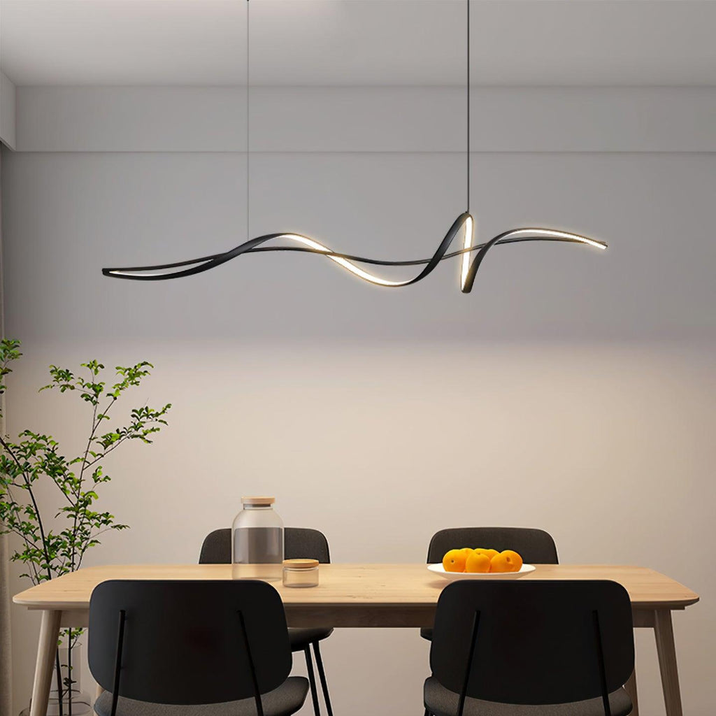 Suspension LED noire moderne Aveline | Fioriscas