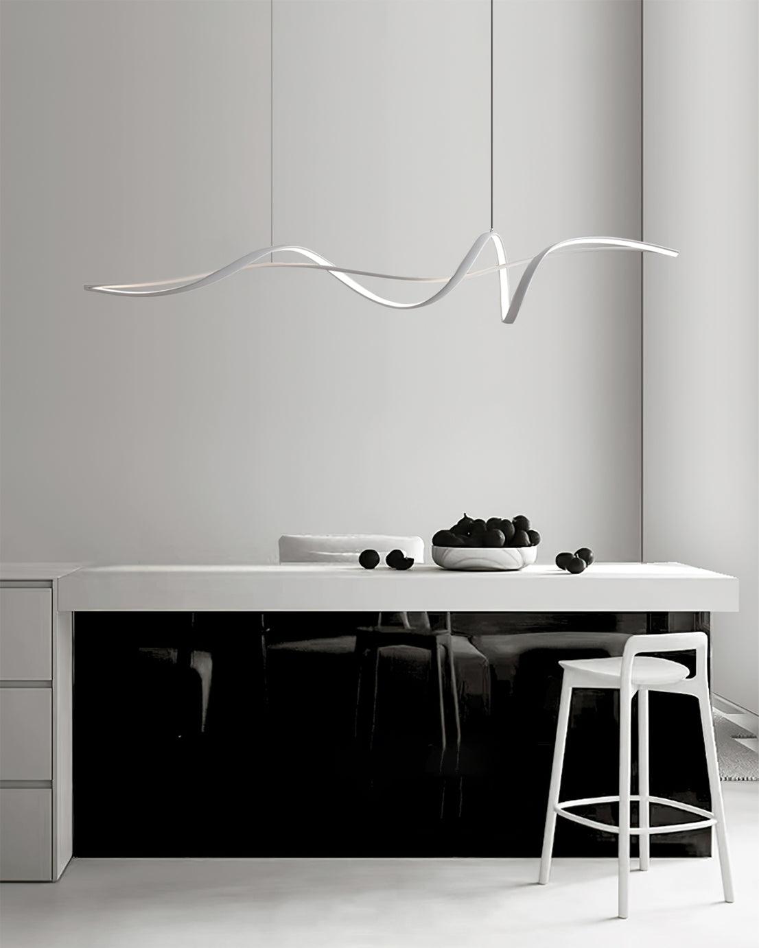 Suspension LED noire moderne Aveline | Fioriscas
