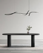 Suspension LED noire moderne Aveline | Fioriscas