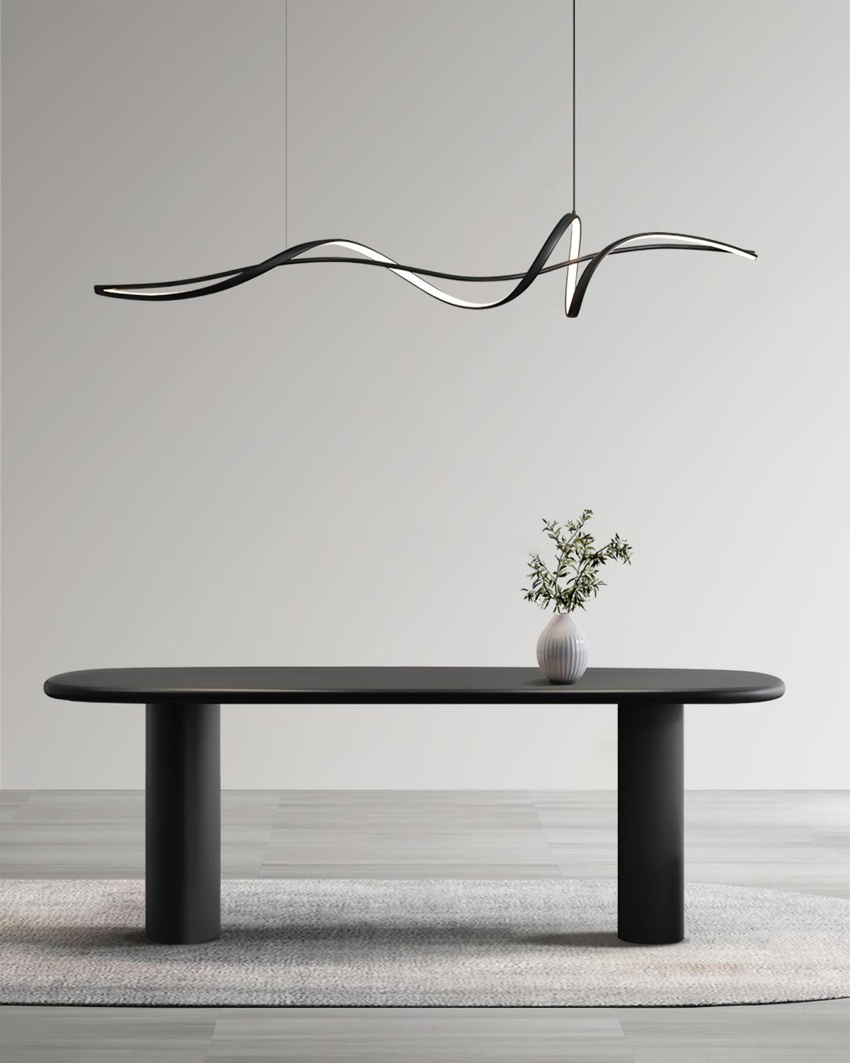 Suspension LED noire moderne Aveline | Fioriscas