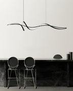 Suspension LED noire moderne Aveline | Fioriscas