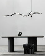 Suspension LED noire moderne Aveline | Fioriscas
