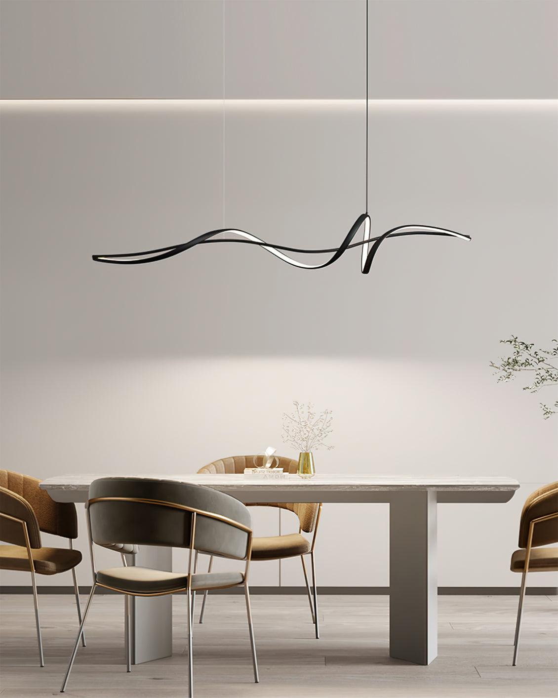 Suspension LED noire moderne Aveline | Fioriscas