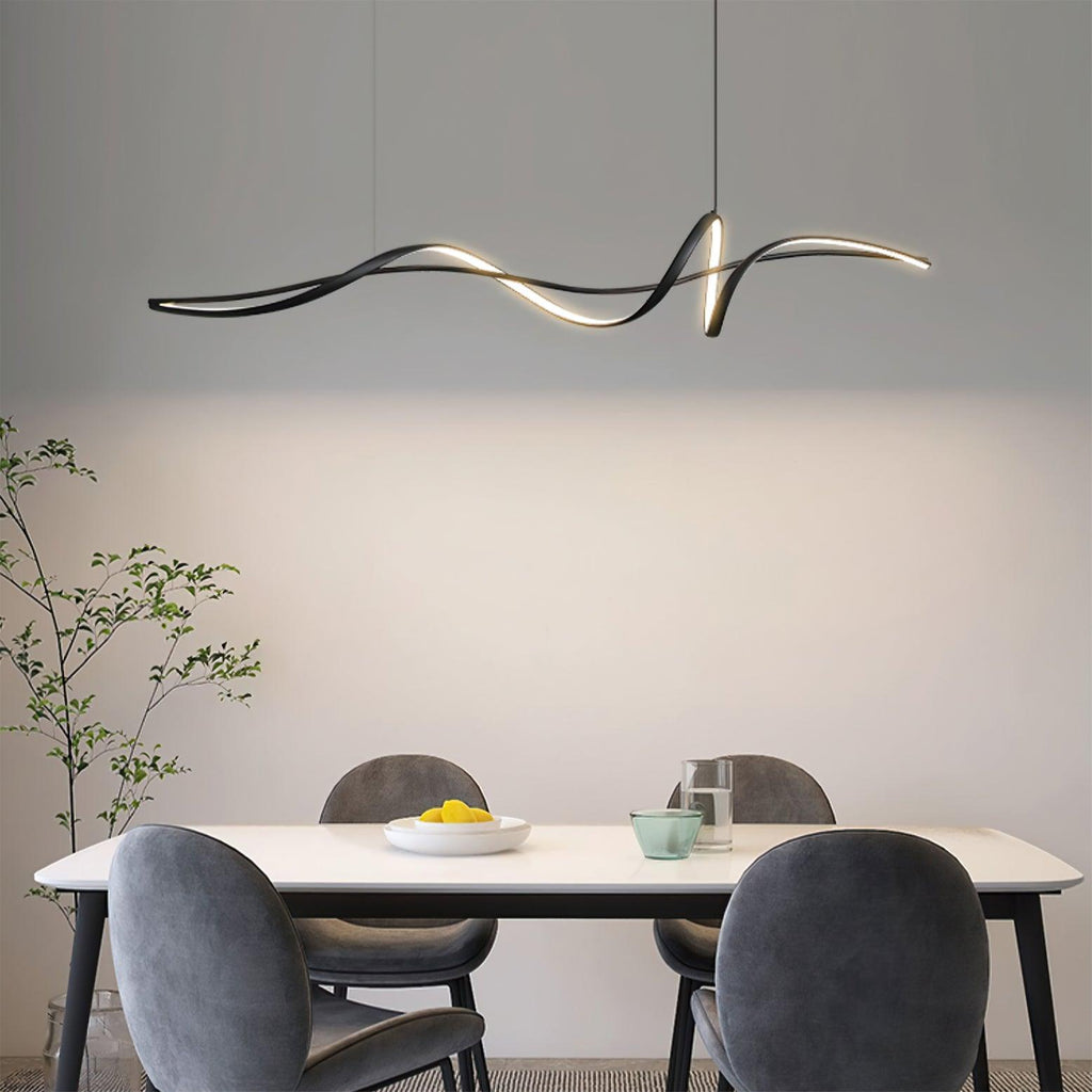 Suspension LED noire moderne Aveline | Fioriscas