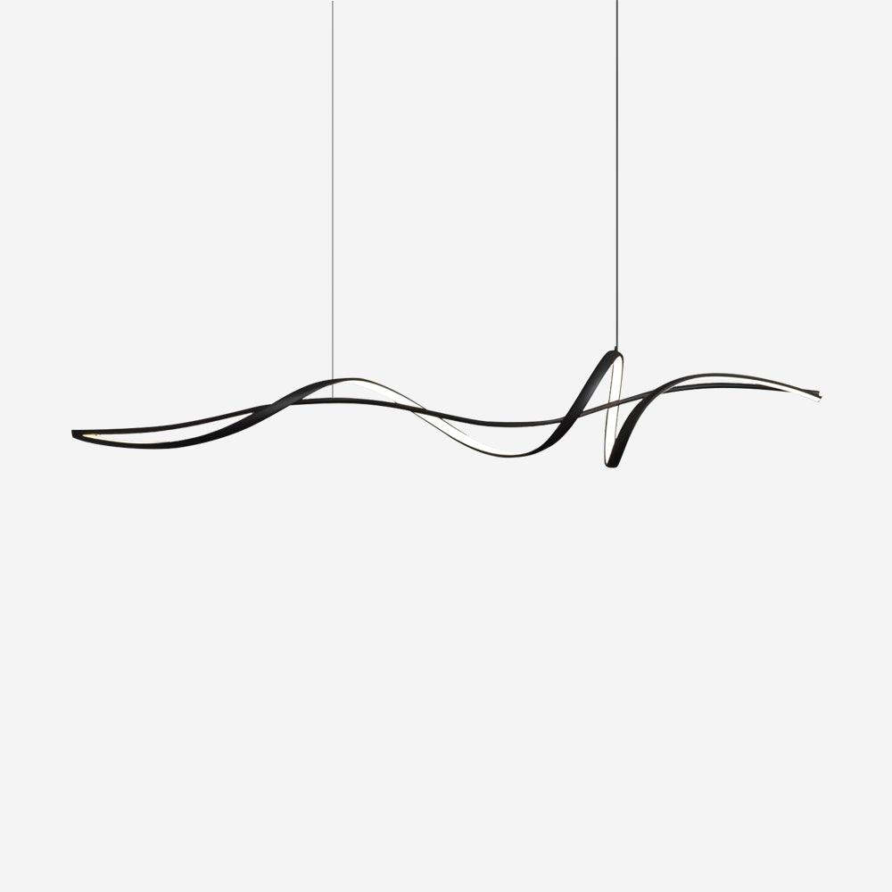 Suspension LED noire moderne Aveline | Fioriscas
