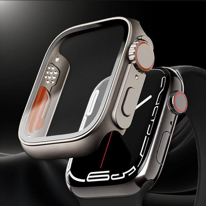 Apple Watch Bumper Case, Tempered Glass Screen Shield, Ultra-Style Look