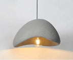 Závěsná lampa Cavelle Geometric s povrchem vzhledu cementu, 5 velikostí