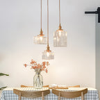 Ovely vintage glas messing hamret pendellampe | Fioriscas