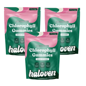Daglige klorofyl-gummies til frisk ånde og støtte til tarmens velvære